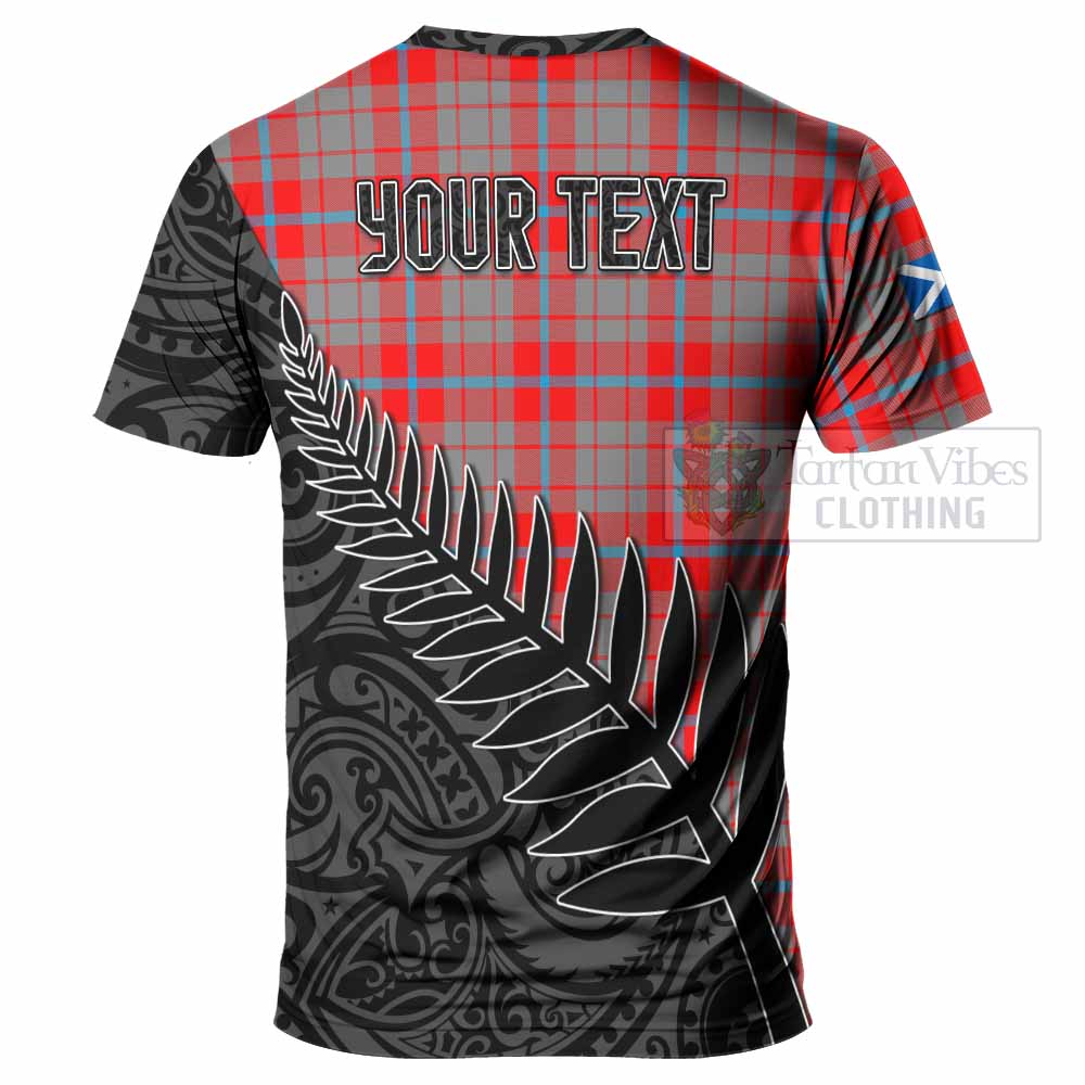 Tartan Vibes Clothing Moubray Crest Tartan T-Shirt with New Zealand Silver Fern Half Style