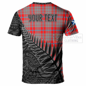 Tartan Vibes Clothing Moubray Crest Tartan T-Shirt with New Zealand Silver Fern Half Style