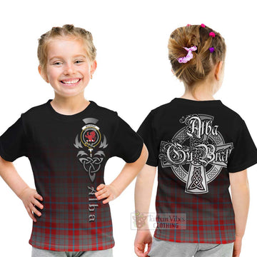 Moubray Tartan Kid T-Shirt Featuring Alba Gu Brath Family Crest Celtic Inspired - Tartan Vibes Clothing