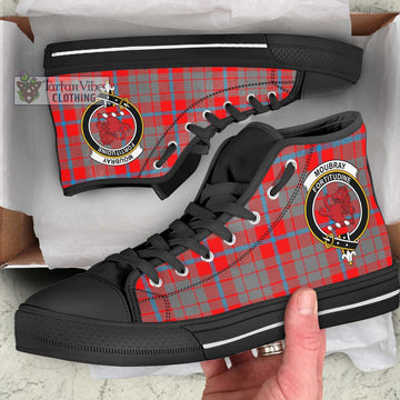Moubray Tartan High Top Shoes with Family Crest - Tartan Vibes Clothing