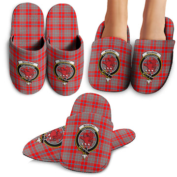 Moubray Tartan Home Slippers with Family Crest