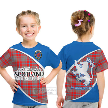 Moubray Family Crest Tartan Kid T-Shirt Celebrate Saint Andrew's Day in Style - Tartan Vibes Clothing