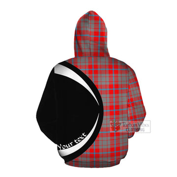 Moubray Tartan Cotton Hoodie with Family Crest Circle Style Pullover Hoodie - Tartan Vibes Clothing