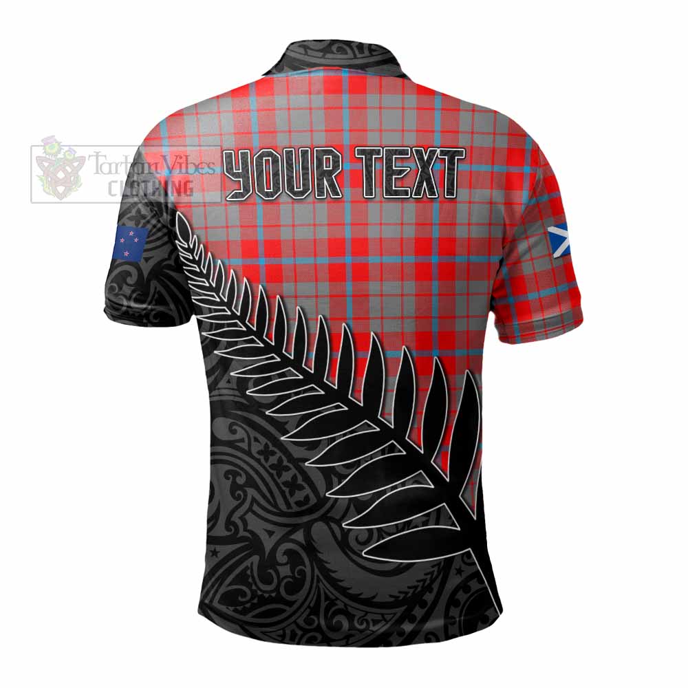 Moubray Crest Tartan Polo Shirt with New Zealand Silver Fern Half Style