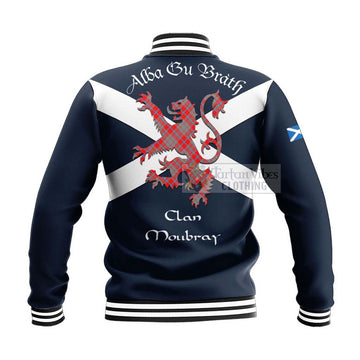 Moubray Tartan Lion Rampant Baseball Jacket Proudly Display Your Heritage with Alba Gu Brath and Clan Name - Tartan Vibes Clothing