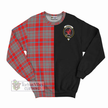 Moubray Tartan Sweatshirt with Family Crest and Half Of Me Style - Tartan Vibes Clothing