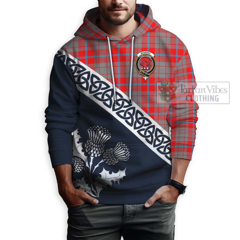 Moubray Tartan Hoodie Featuring Thistle and Scotland Map - Tartan Vibes Clothing