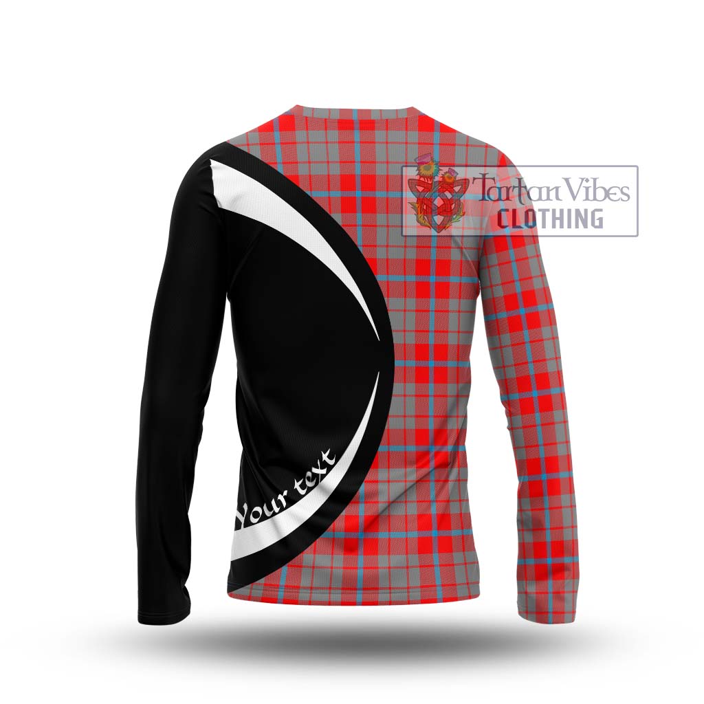 Moubray Tartan Long Sleeve T-Shirt with Family Crest Circle Style - Tartan Vibes Clothing