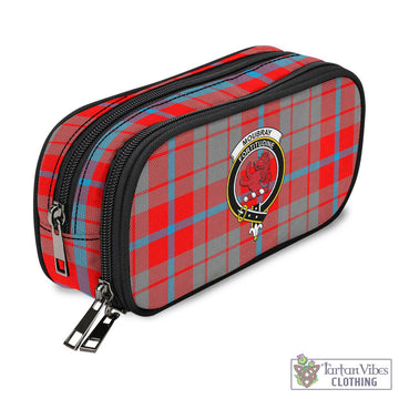Moubray Tartan Pen and Pencil Case with Family Crest - Tartan Vibes Clothing