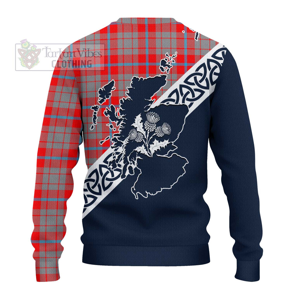 Moubray Tartan Ugly Sweater Featuring Thistle and Scotland Map - Tartan Vibes Clothing