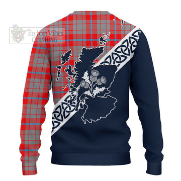 Moubray Tartan Ugly Sweater Featuring Thistle and Scotland Map - Tartan Vibes Clothing