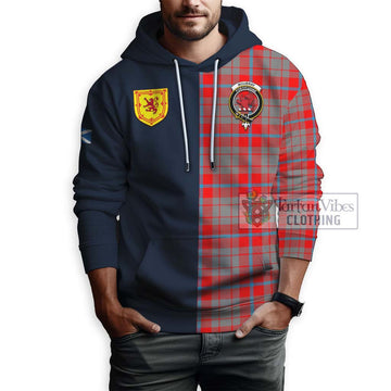 Moubray Tartan Hoodie Alba with Scottish Lion Royal Arm Half Style - Tartan Vibes Clothing