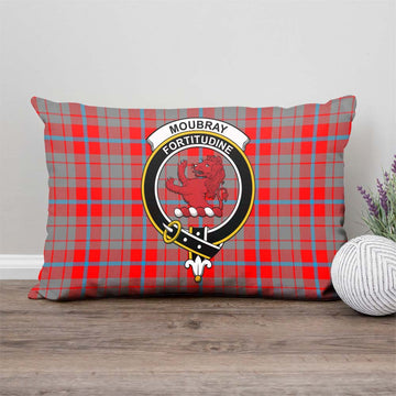 Moubray Tartan Pillow Cover with Family Crest - Tartan Vibes Clothing