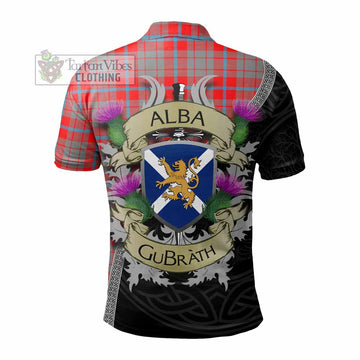 Moubray Tartan Family Crest Polo Shirt Lion Rampant Royal Thistle Shield Celtic Inspired - Tartan Vibes Clothing