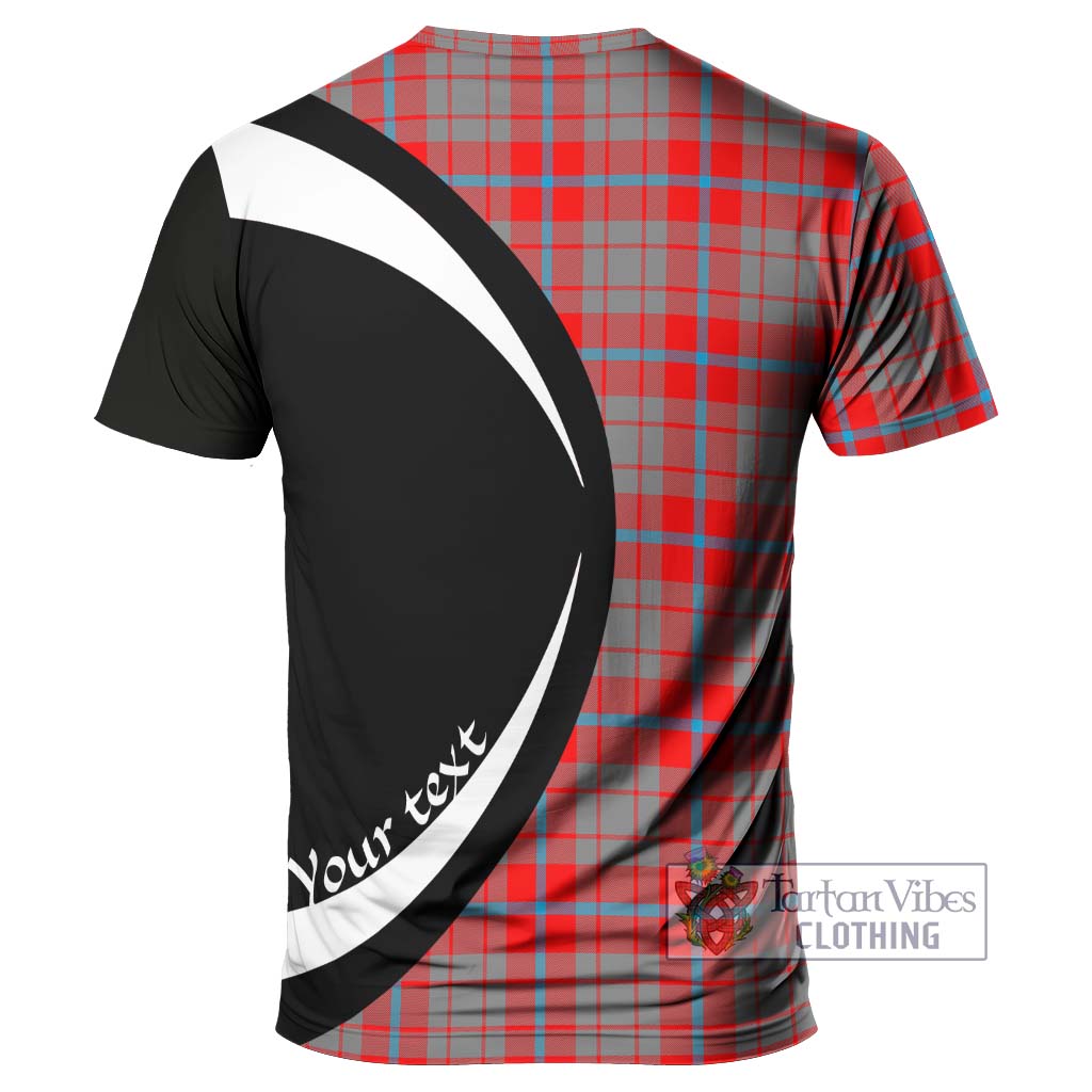 Moubray Tartan T-Shirt with Family Crest Circle Style - Tartan Vibes Clothing
