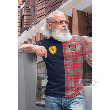 Moubray Tartan Cotton T-shirt Alba with Scottish Lion Royal Arm Half Style