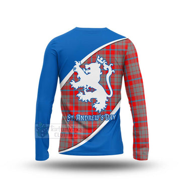 Moubray Family Crest Tartan Long Sleeve T-Shirt Celebrate Saint Andrew's Day in Style - Tartan Vibes Clothing
