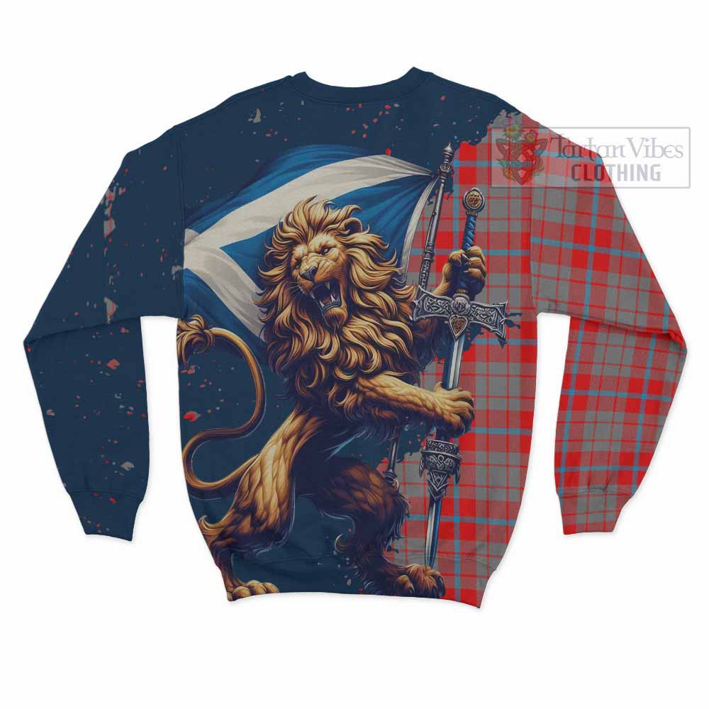 Moubray Tartan Family Crest Sweatshirt with Scottish Majestic Lion - Tartan Vibes Clothing