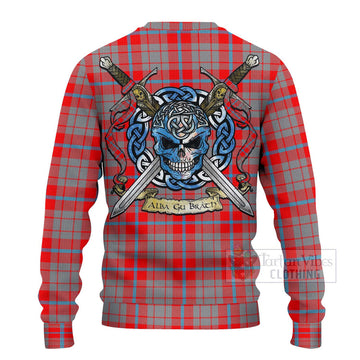 Moubray Tartan Ugly Sweater with Family Crest Celtic Skull Style - Tartan Vibes Clothing