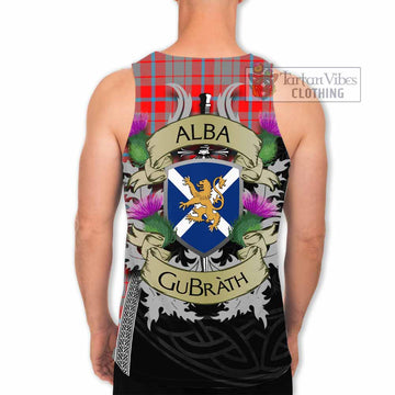 Moubray Tartan Family Crest Men's Tank Top Lion Rampant Royal Thistle Shield Celtic Inspired - Tartan Vibes Clothing