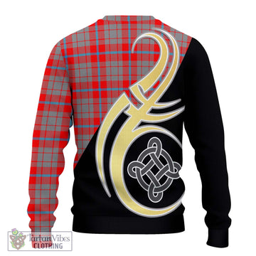 Moubray Tartan Ugly Sweater with Family Crest and Celtic Symbol Style - Tartan Vibes Clothing