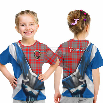Moubray Tartan Kid T-Shirt with Family Crest Scotland Patriotic Style - Tartan Vibes Clothing