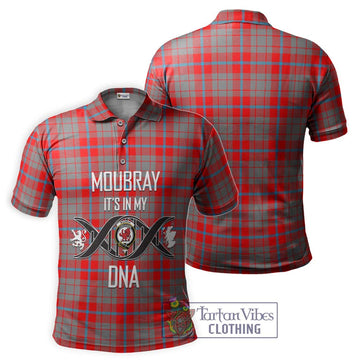 Moubray Tartan Polo Shirt with Family Crest DNA In Me Style - Tartan Vibes Clothing
