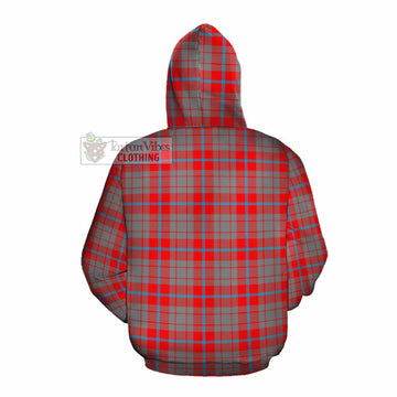 Moubray Tartan Cotton Hoodie with Family Crest DNA In Me Style Pullover Hoodie - Tartan Vibes Clothing