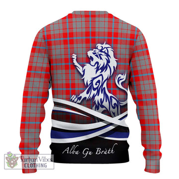 Moubray Tartan Ugly Sweater with Alba Gu Brath Regal Lion Emblem - Tartan Vibes Clothing