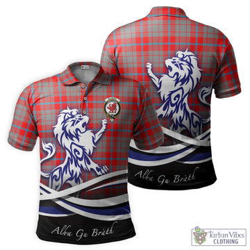 Moubray Tartan Polo Shirt with Alba Gu Brath Regal Lion Emblem - Tartan Vibes Clothing
