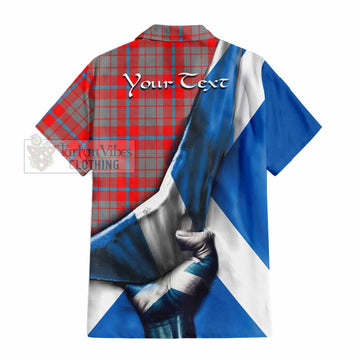 Moubray Tartan Hawaiian Shirt with Family Crest Scotland Patriotic Style - Tartan Vibes Clothing