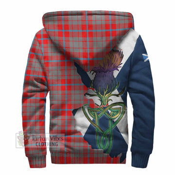 Moubray Tartan Family Crest Sherpa Hoodie Scottish Thistle Celtic Inspired - Tartan Vibes Clothing