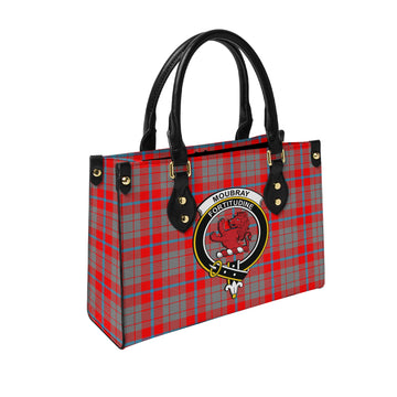 Moubray Tartan Leather Bag with Family Crest