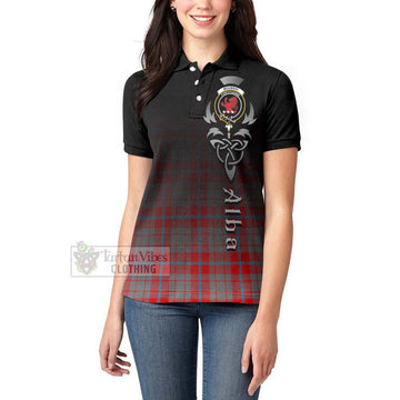 Moubray Tartan Women's Polo Shirt Featuring Alba Gu Brath Family Crest Celtic Inspired - Tartan Vibes Clothing
