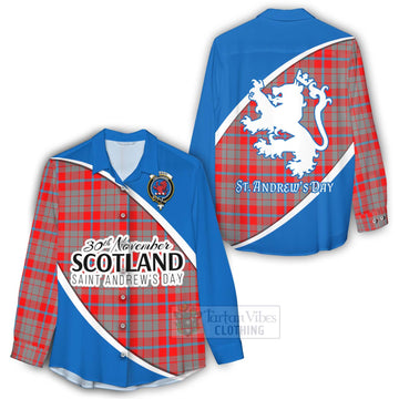Moubray Family Crest Tartan Women's Casual Shirt Celebrate Saint Andrew's Day in Style - Tartan Vibes Clothing