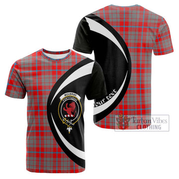 Moubray Tartan Cotton T-shirt with Family Crest Circle Style Kid's Shirt - Tartan Vibes Clothing