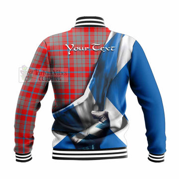 Moubray Tartan Baseball Jacket with Family Crest Scotland Patriotic Style - Tartan Vibes Clothing