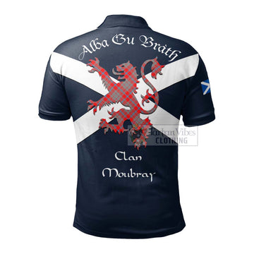 Moubray Tartan Lion Rampant Polo Shirt Proudly Display Your Heritage with Alba Gu Brath and Clan Name - Tartan Vibes Clothing