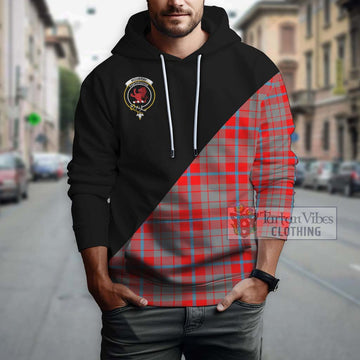 Moubray Tartan Hoodie with Family Crest and Military Logo Style - Tartan Vibes Clothing