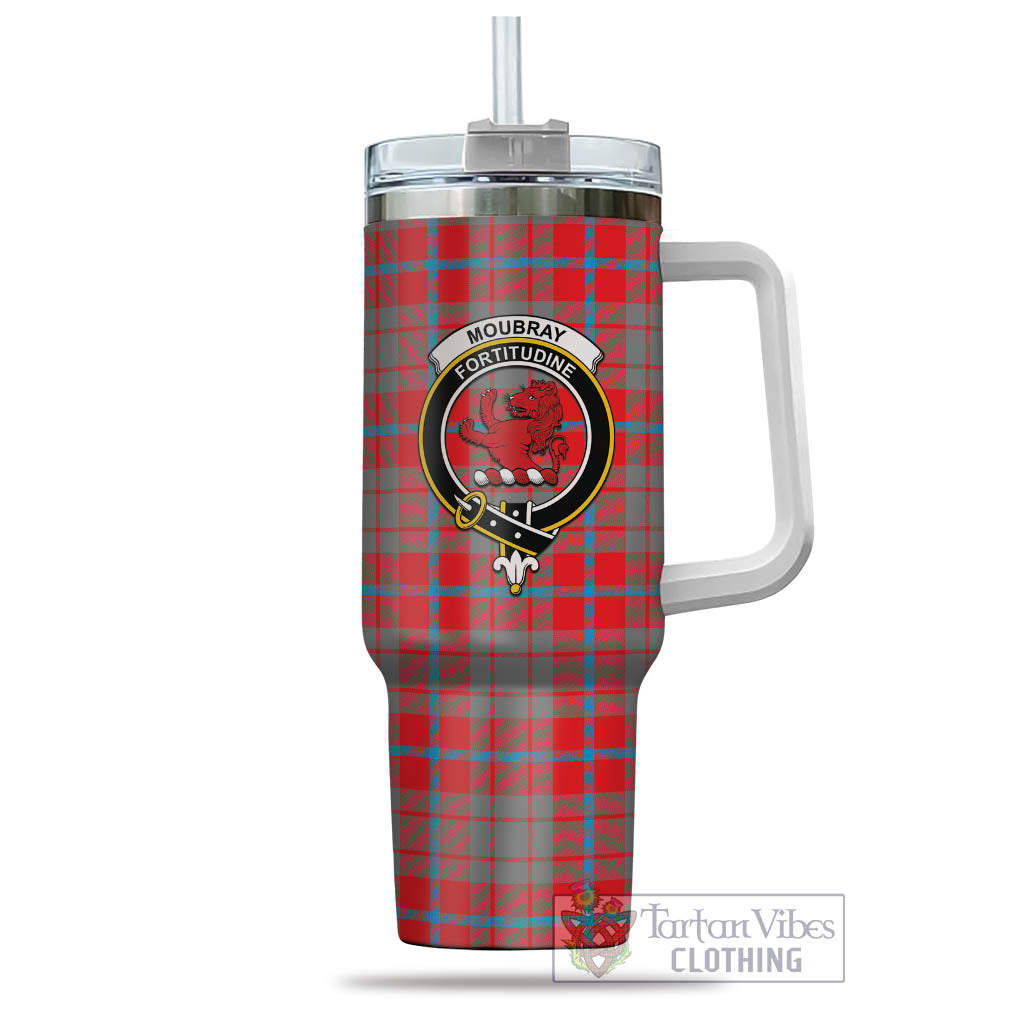 Moubray Tartan Tumbler with Handle with Family Crest - Tartan Vibes Clothing