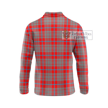 Moubray Tartan Long Sleeve Polo Shirt with Family Crest DNA In Me Style - Tartan Vibes Clothing