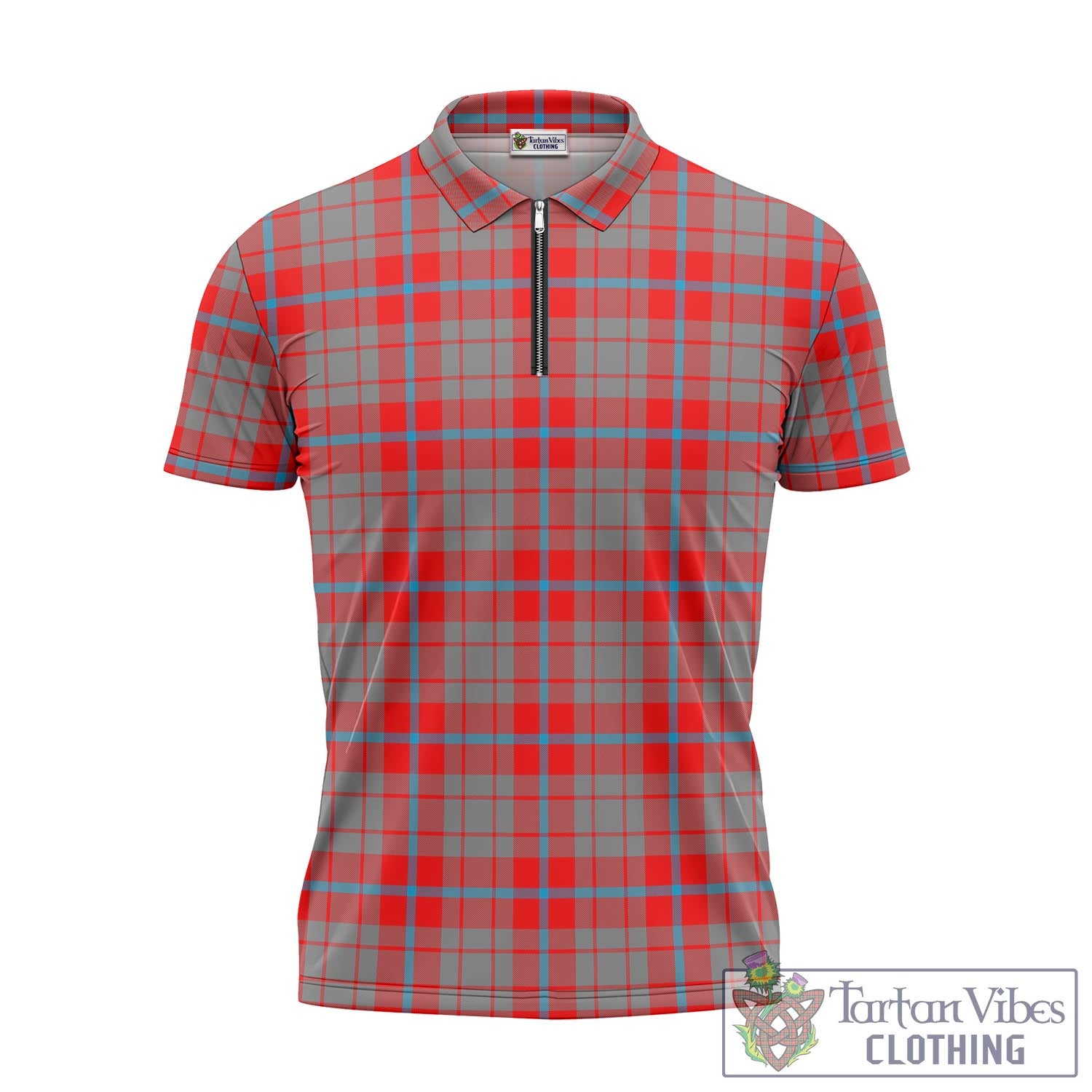 Moubray Tartan Zipper Polo Shirt - Tartan Vibes Clothing