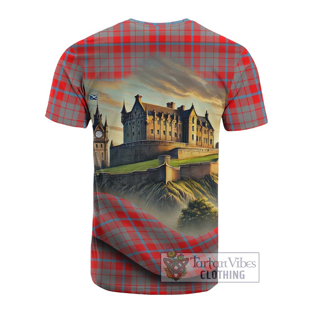 Tartan Vibes Clothing Moubray Tartan Family Crest Cotton T-shirt with Scottish Ancient Castle Style