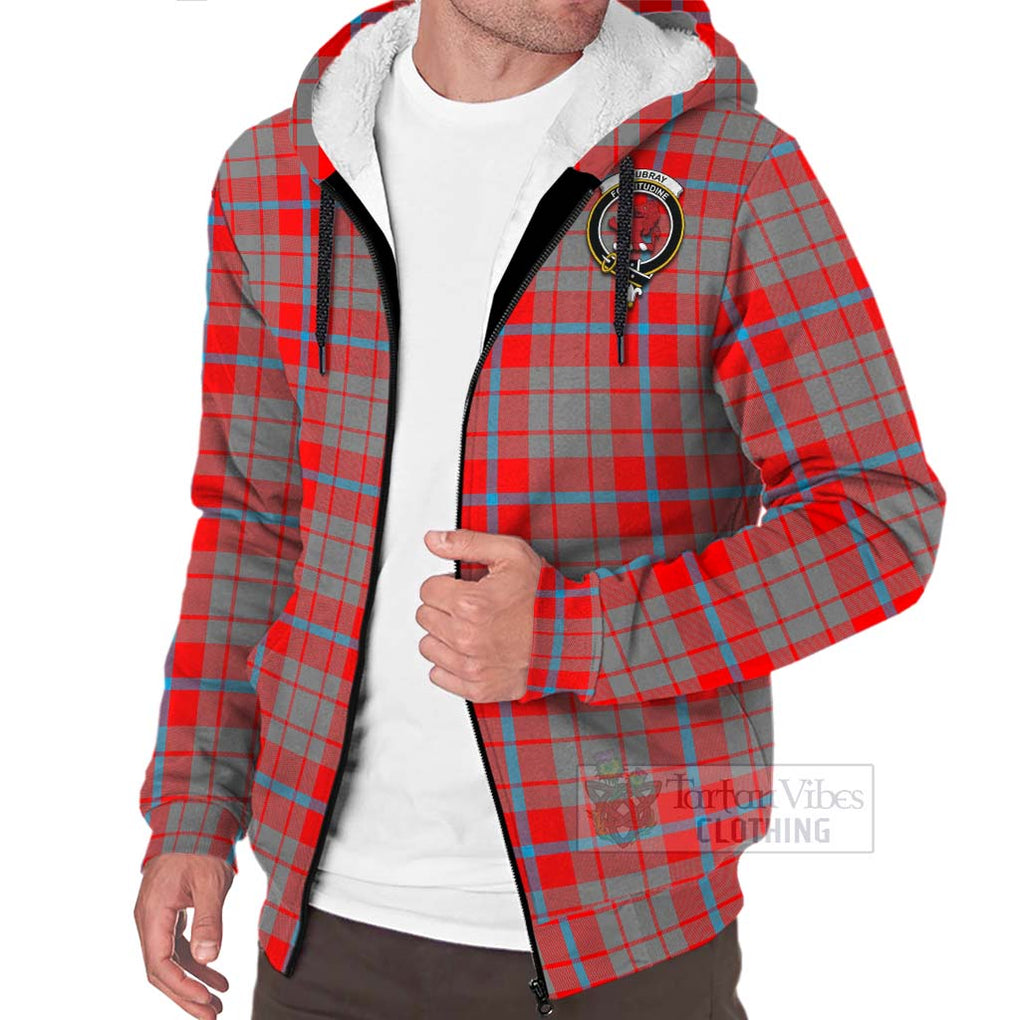Moubray Tartan Sherpa Hoodie with Family Crest Celtic Skull Style Unisex - Tartan Vibes Clothing