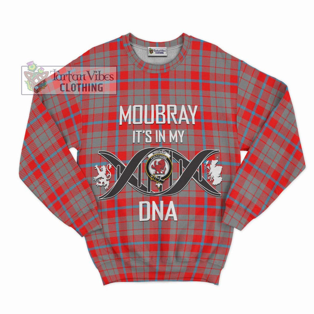 Moubray Tartan Sweatshirt with Family Crest DNA In Me Style - Tartan Vibes Clothing
