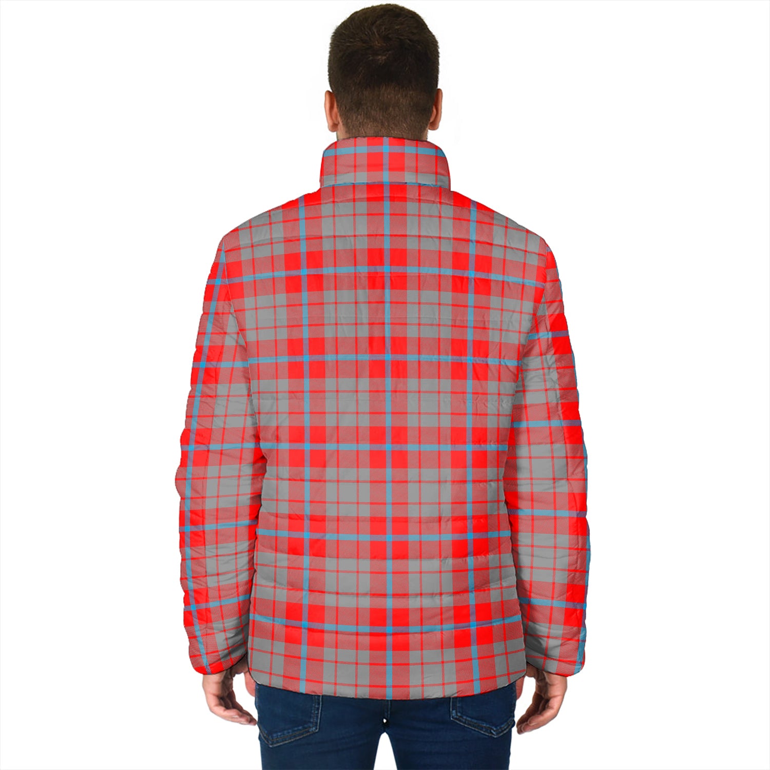 Moubray Tartan Padded Jacket with Family Crest - Tartan Vibes Clothing