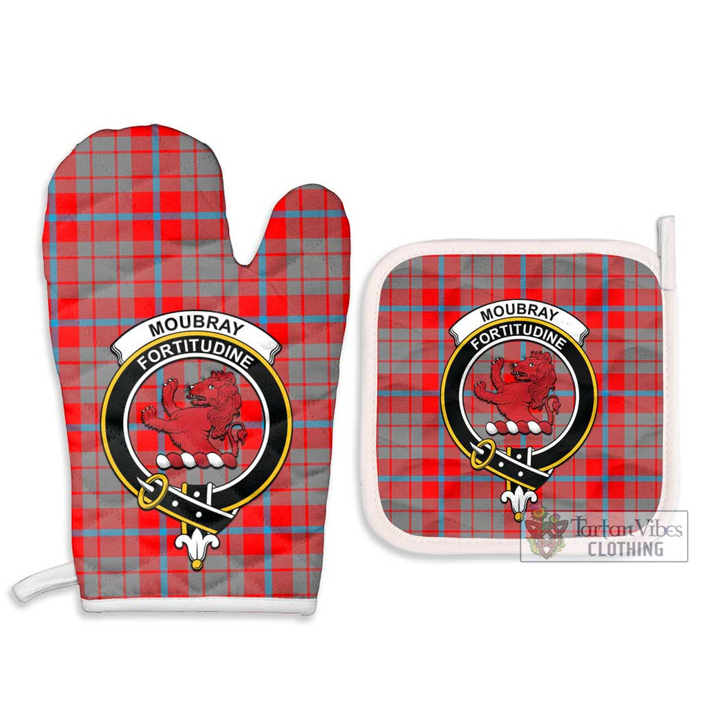 Moubray Tartan Combo Oven Mitt & Pot-Holder with Family Crest - Tartan Vibes Clothing