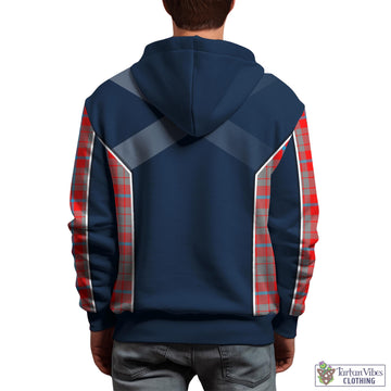 Moubray Tartan Hoodie with Family Crest and Lion Rampant Vibes Sport Style - Tartan Vibes Clothing