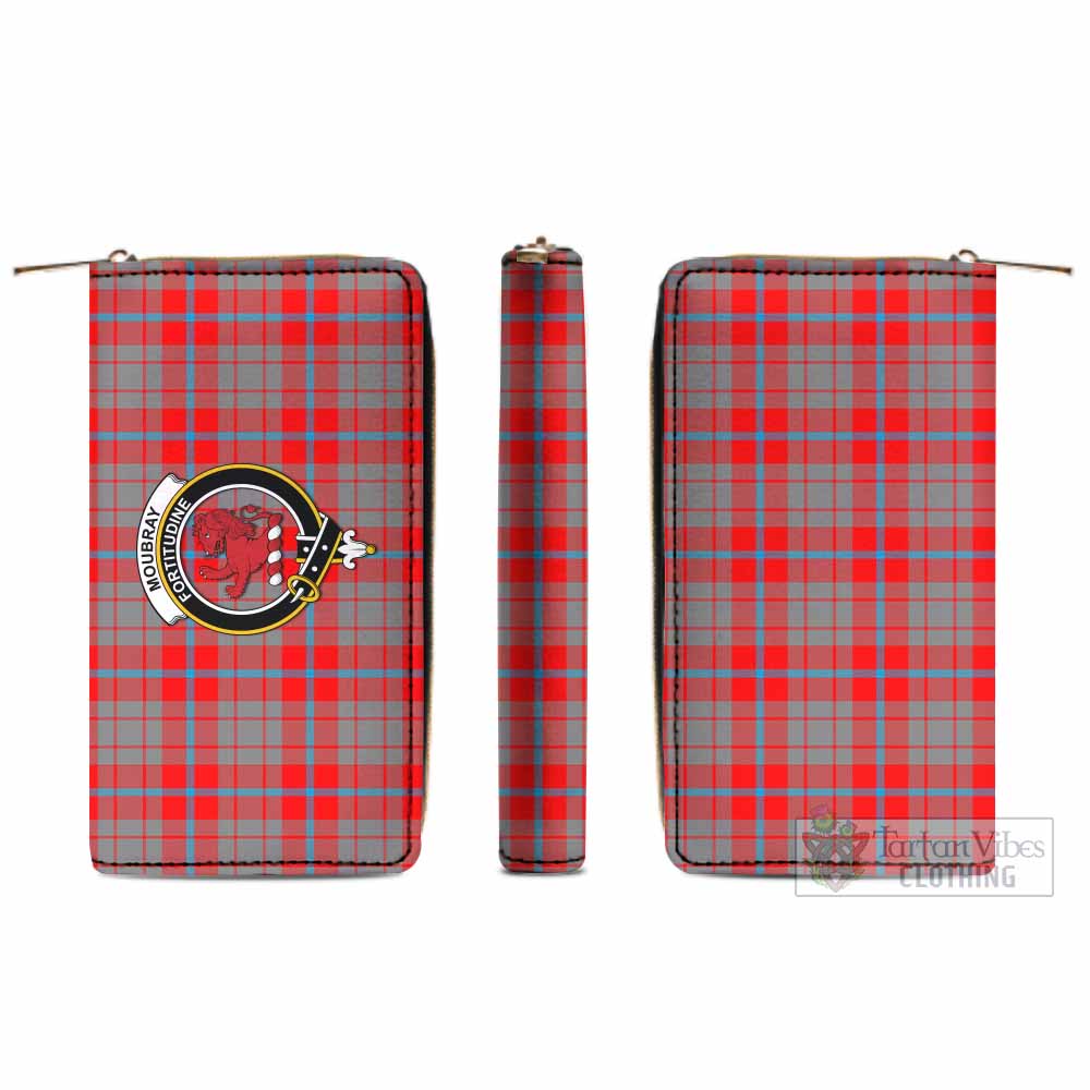 Moubray Tartan Women's Leather Wallet with Family Crest - Tartan Vibes Clothing