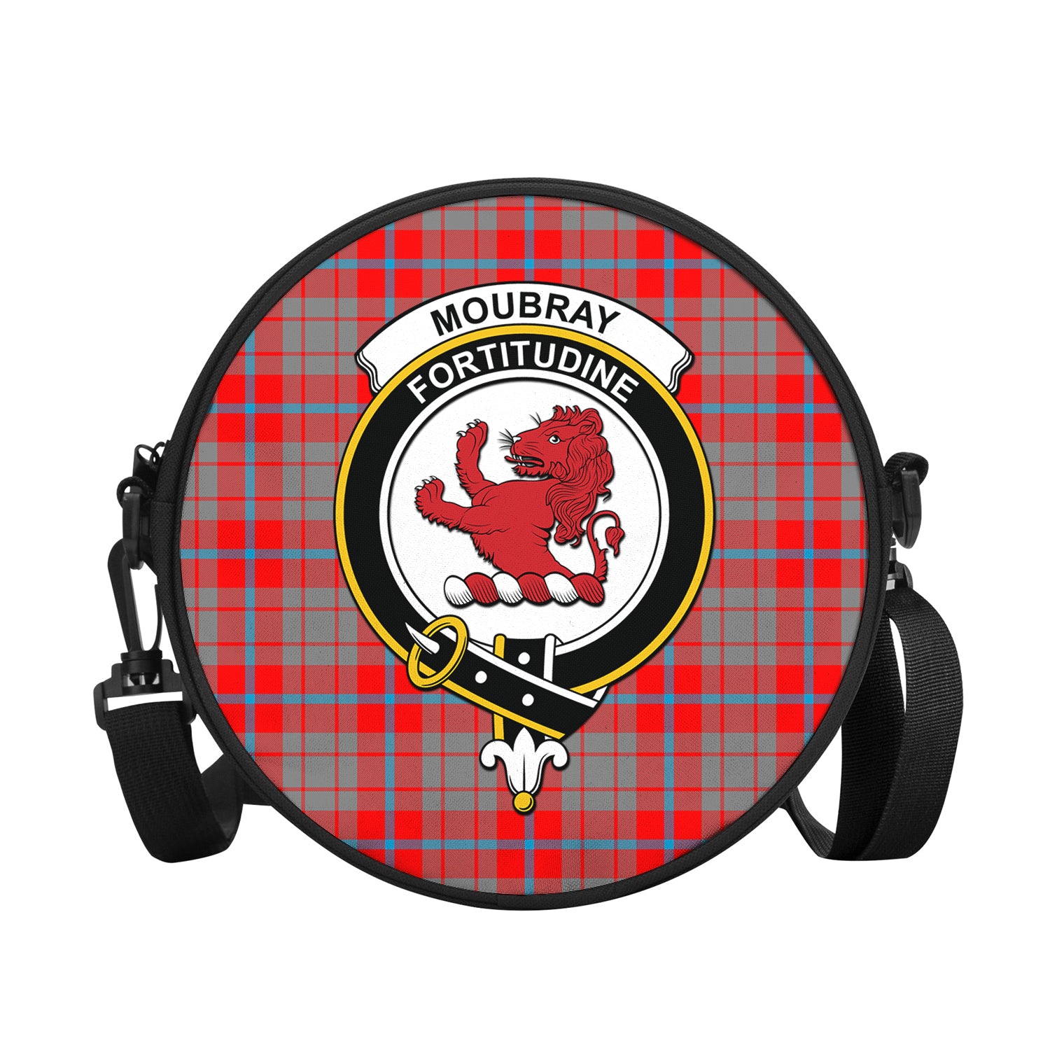 Moubray Tartan Round Satchel Bags with Family Crest - Tartan Vibes Clothing